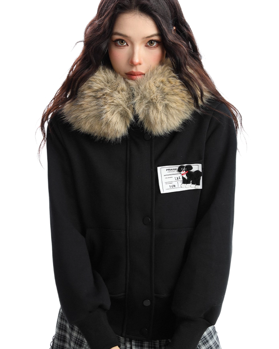 Fur Hood Camouflage Jacket BGS0016