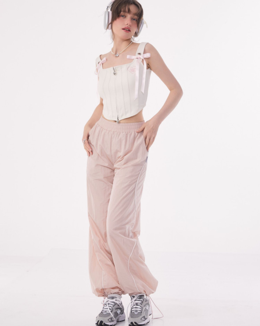 Side Wave Line Nylon Pants ZZF0208