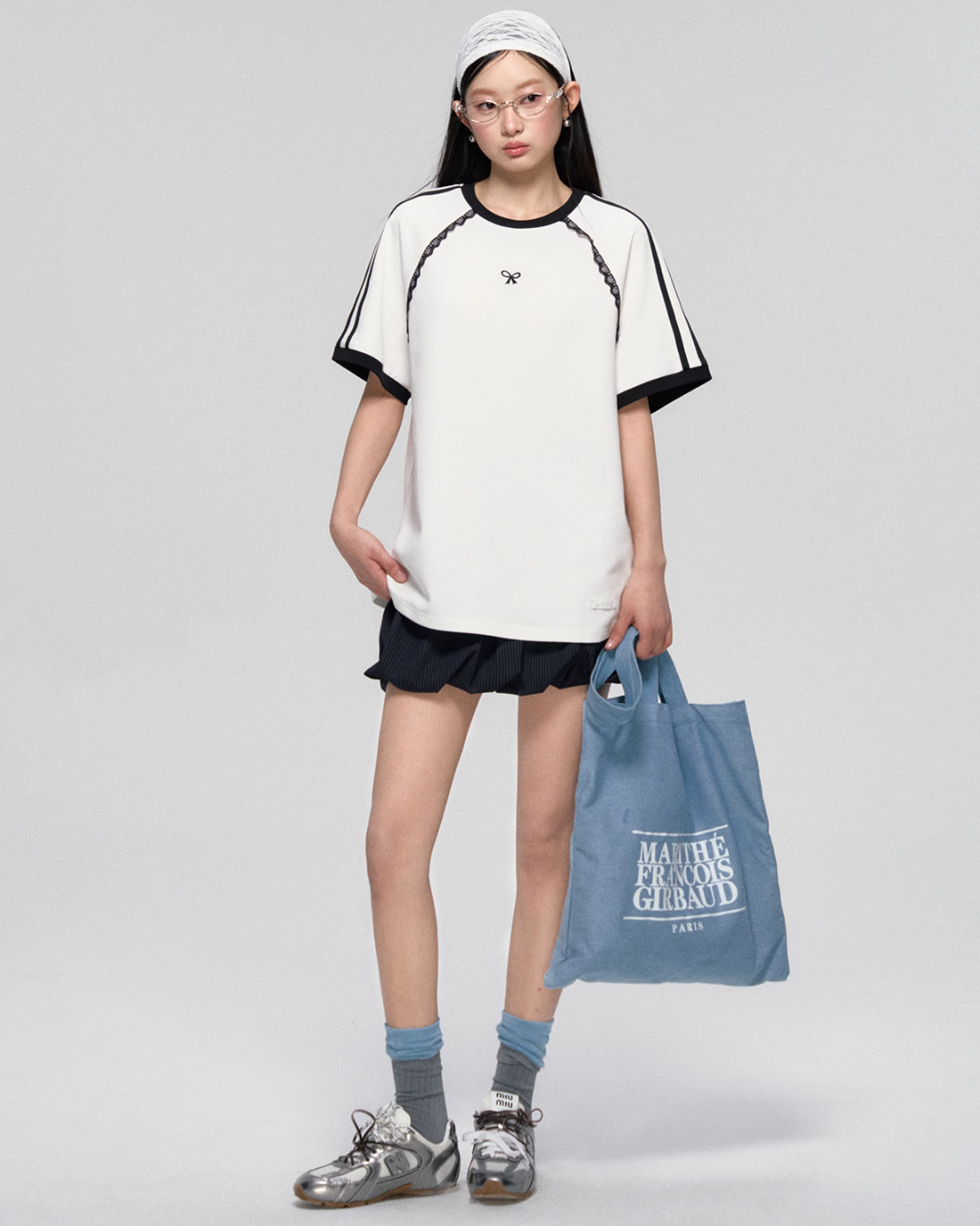 Sideline Race Short Sleeve T-Shirt / Race Tiered Mini Skirt ASG0041