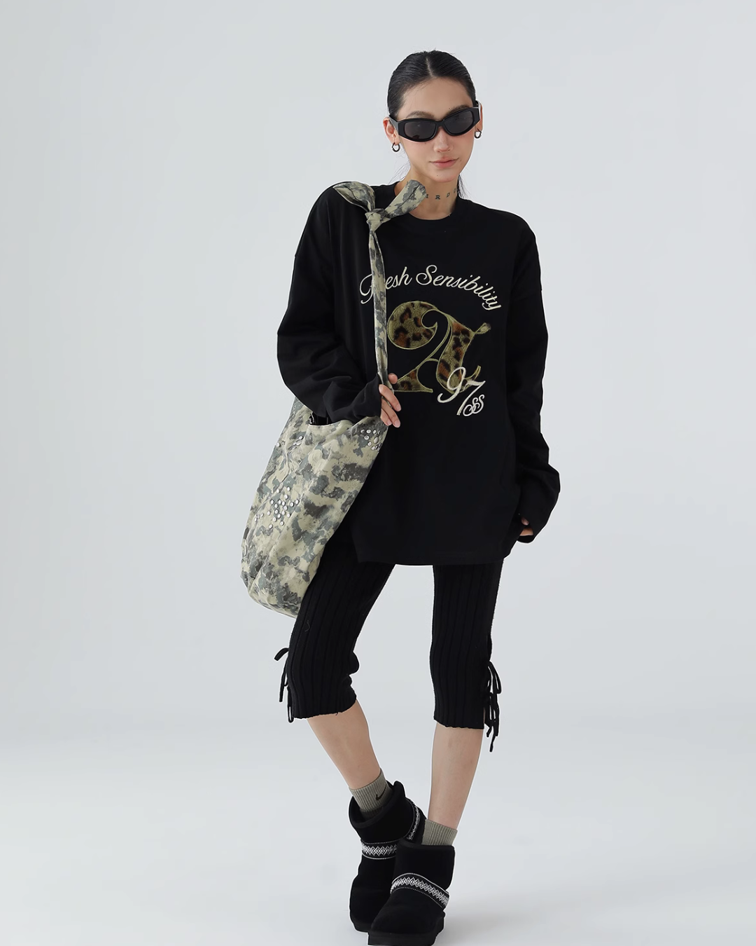 Vintage Leopard Long Sleeve T-Shirt ACS0154