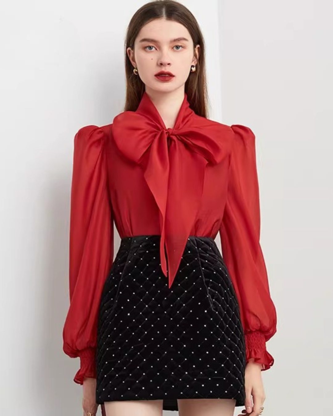Bow Long-Sleeve Blouse DPY0070