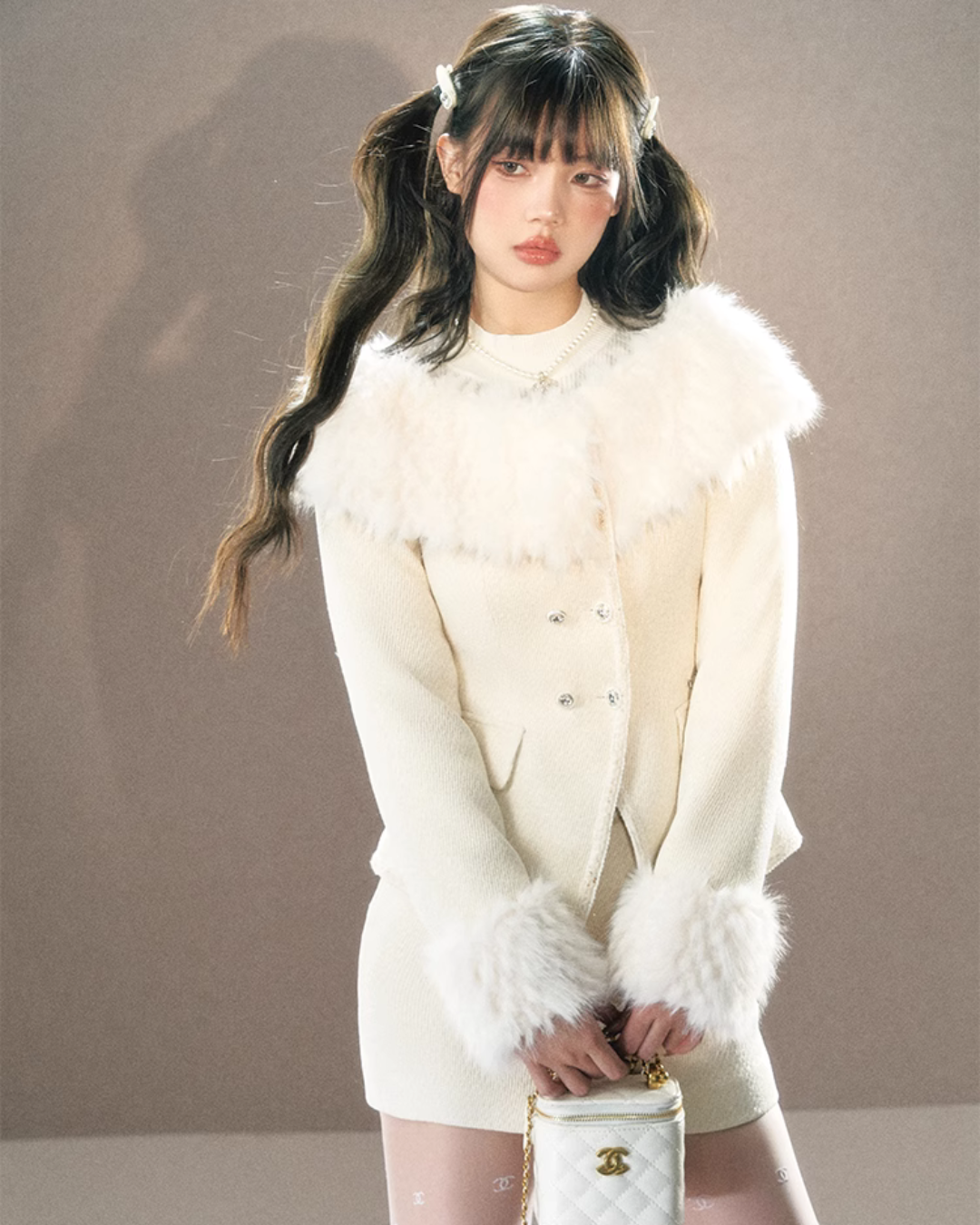 Volume Fur Jacket / Mini Skirt UNP0007