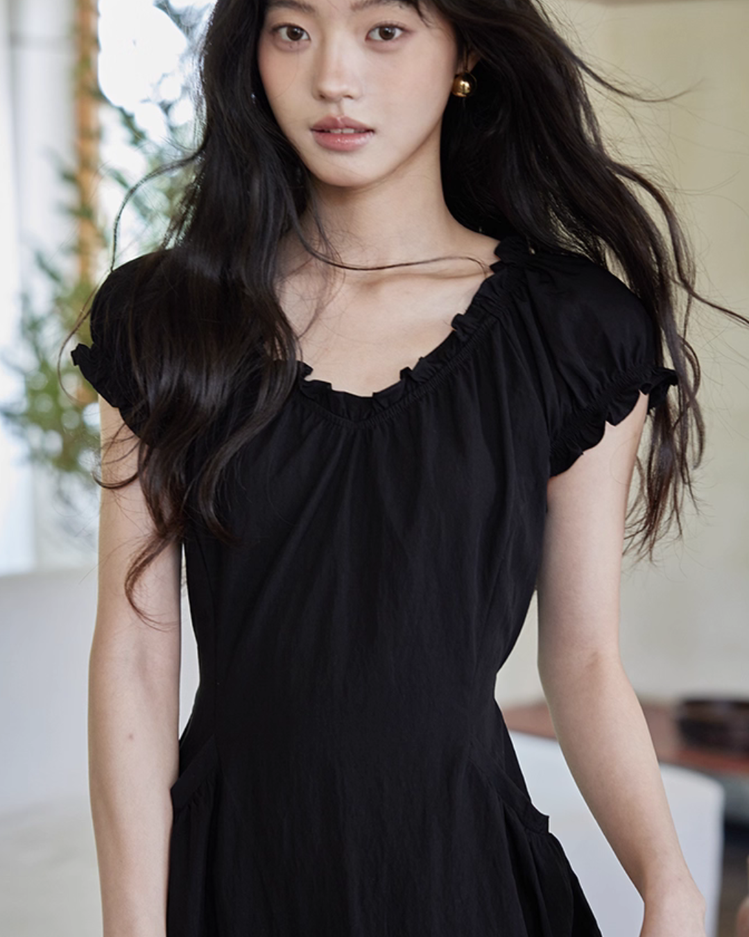 Puff Sleeve Long Dress SMS0023