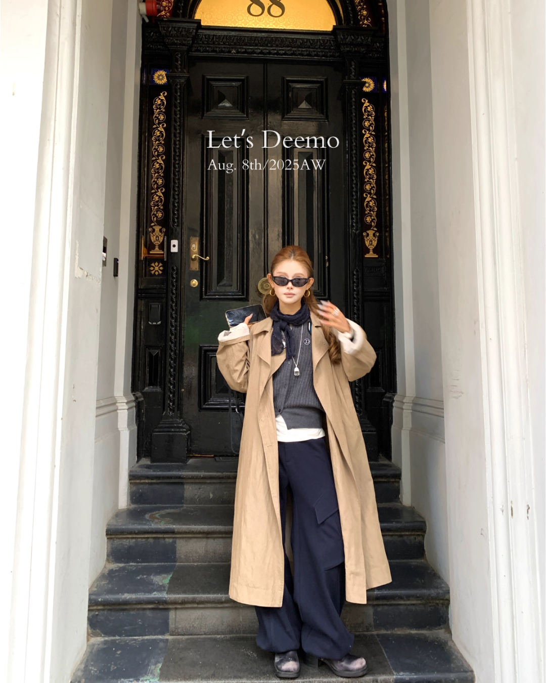Belted Long Trench Coat DEM0012