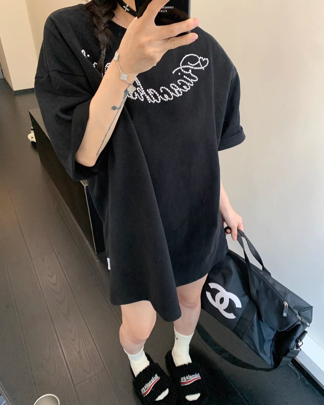 Pearl logo short sleeve T-shirt YLS0837