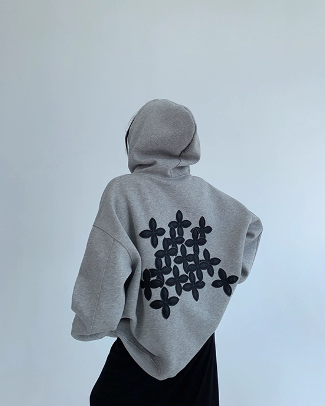 Flower Motif Sweatshirt Hoodie YLS0962