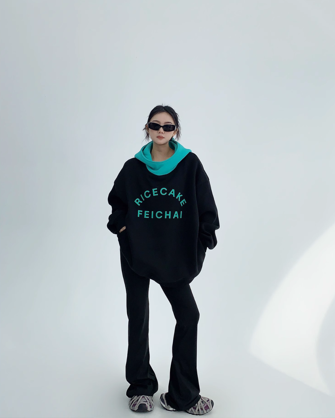Color Hood Logo Pullover Tops YLS0612