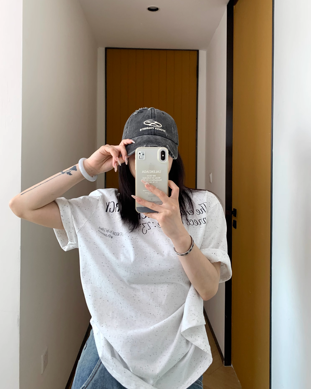 Dot Fabric Print Short Sleeve T-Shirt YLS0838