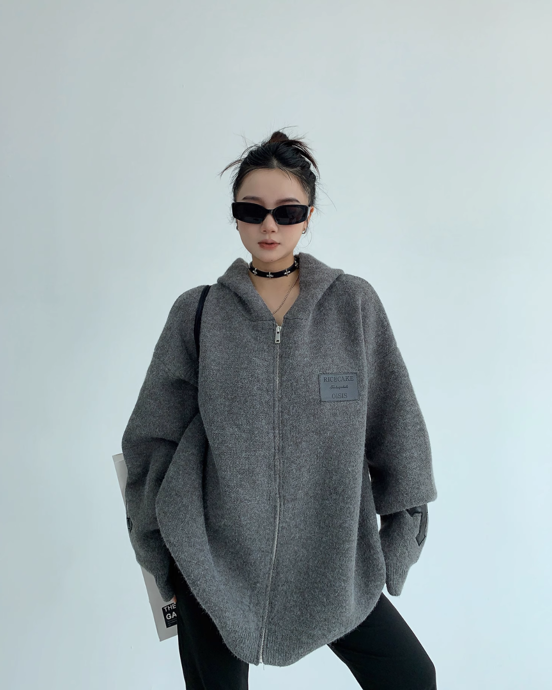 Loose Zip Knit Hoodie YLS0593