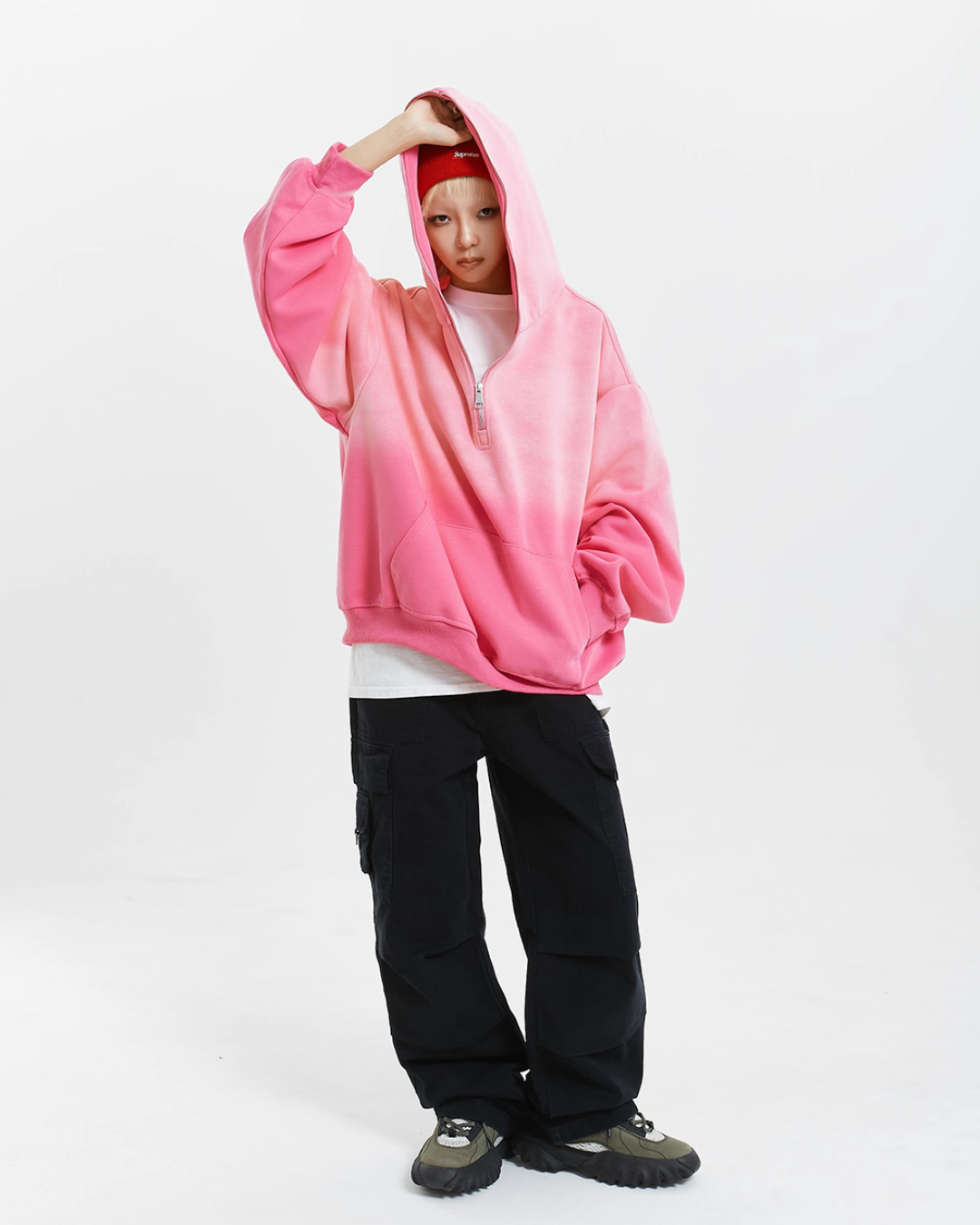 Half Zip Gradient Knit Top MCY0002