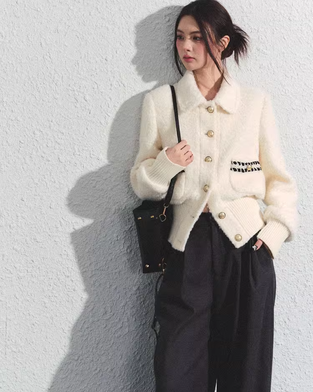 Tweed Lapel Wool Fragrance Jacket RCR0008