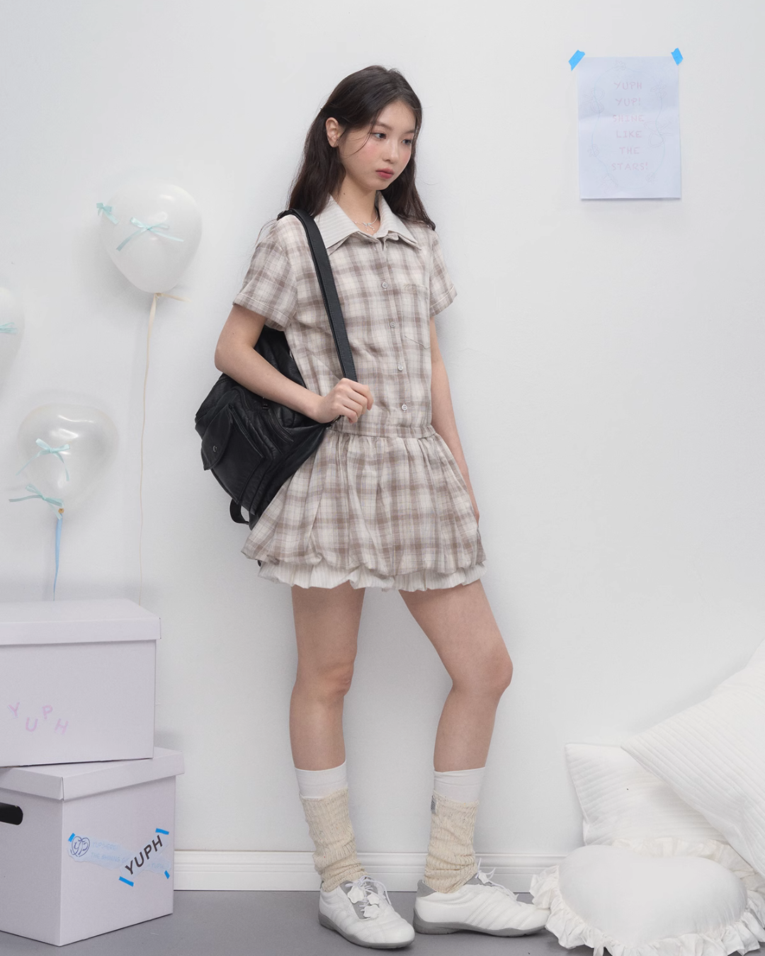 Balloon Shirt Dress YPH0001