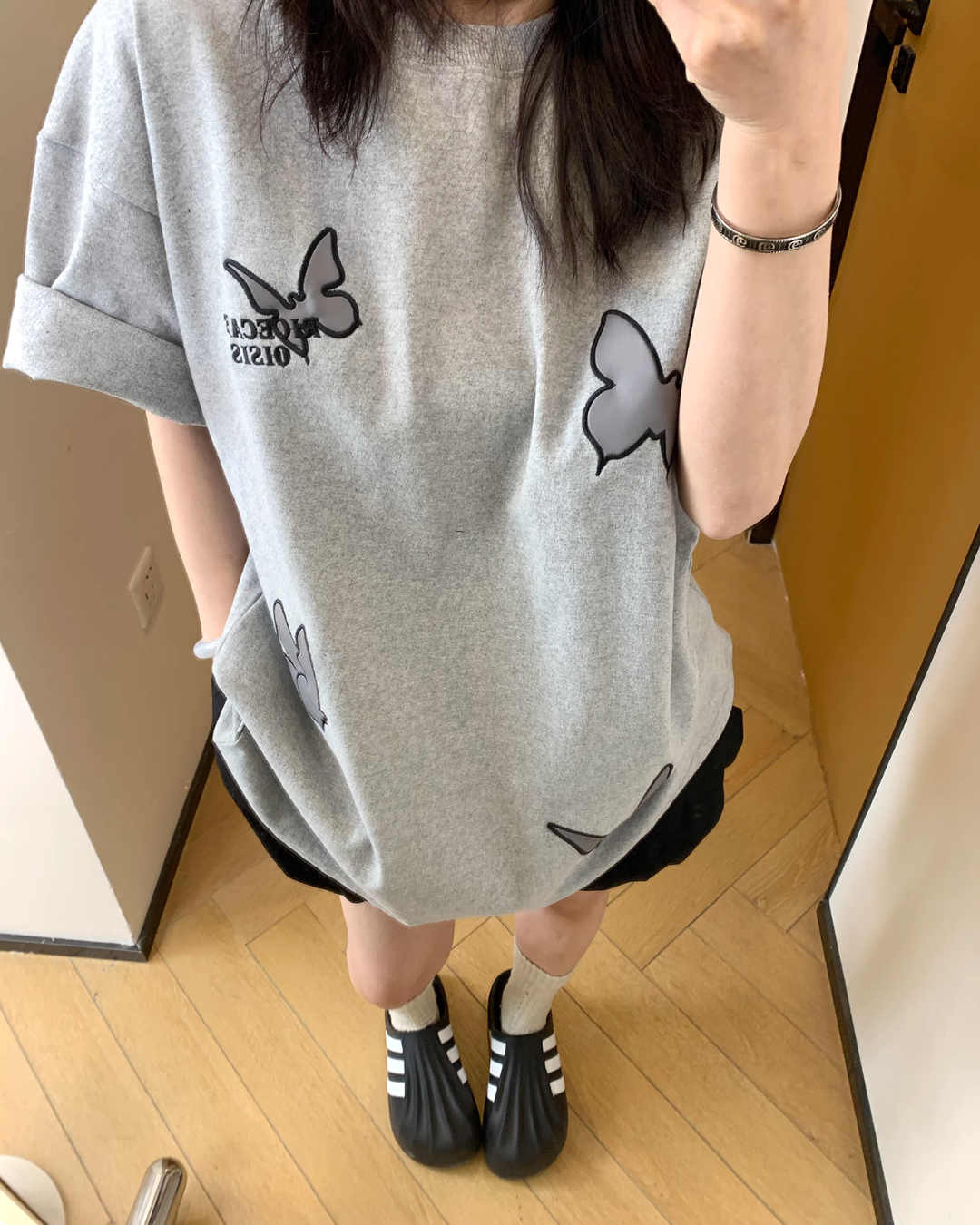 Butterfly Patch Short Sleeve T-Shirt YLS0836