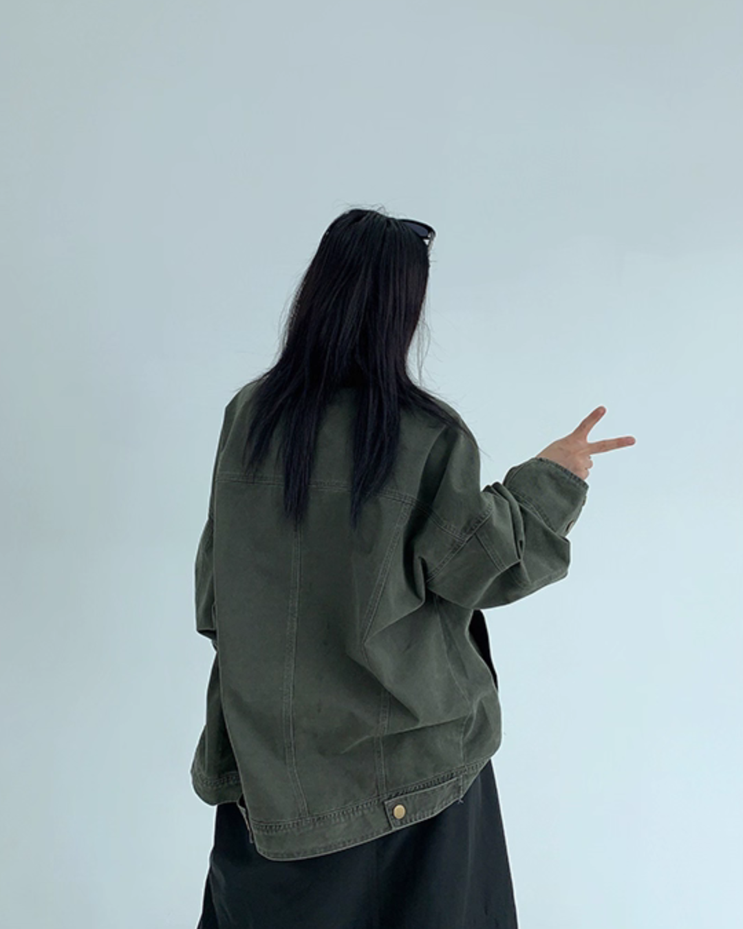 Leather Collar Military Jacket YLS0914