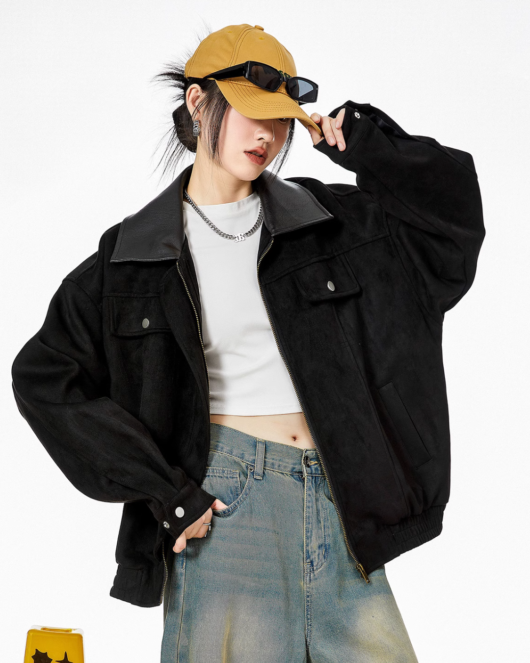 Contrast Color Pocket Jacket ICM0068