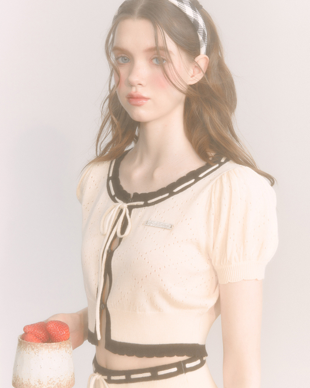 Merino Wool Knitted Cardigan & Flared Skirt GOU0114