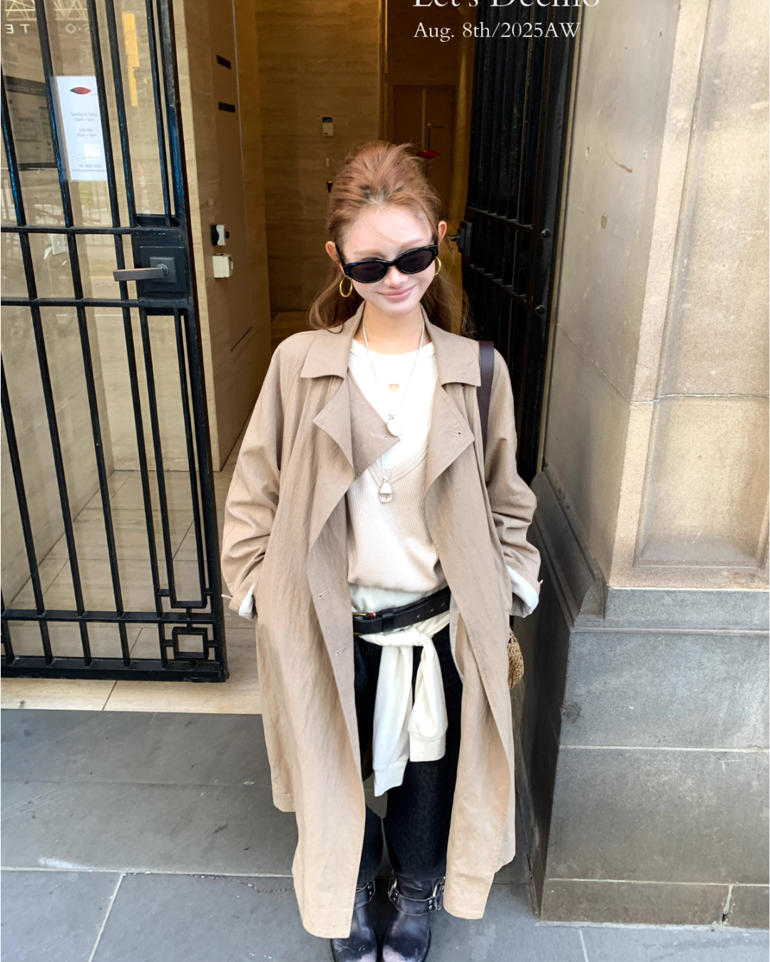 Belted Long Trench Coat DEM0012