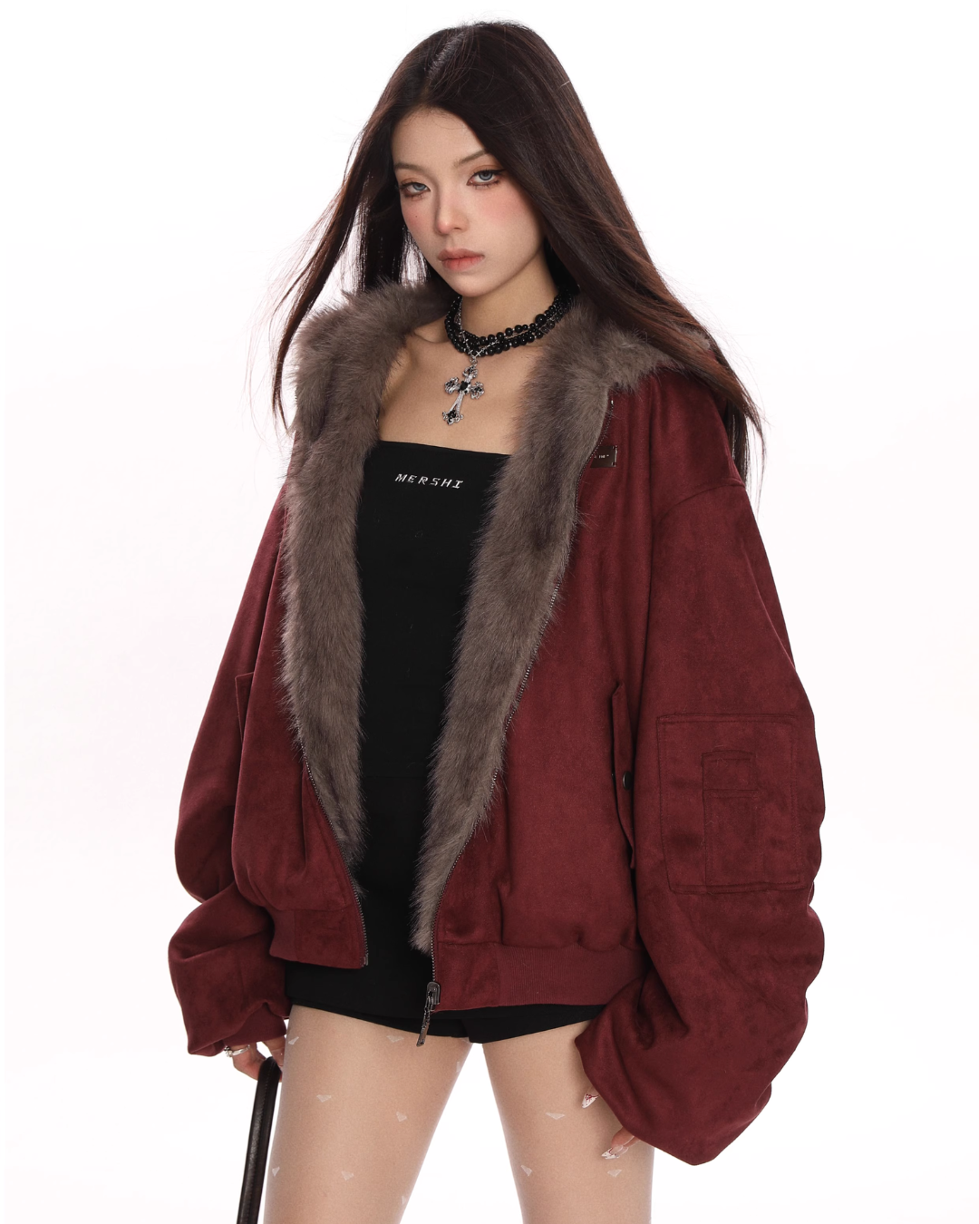 Reversible Fur Hood Jacket BGS0005