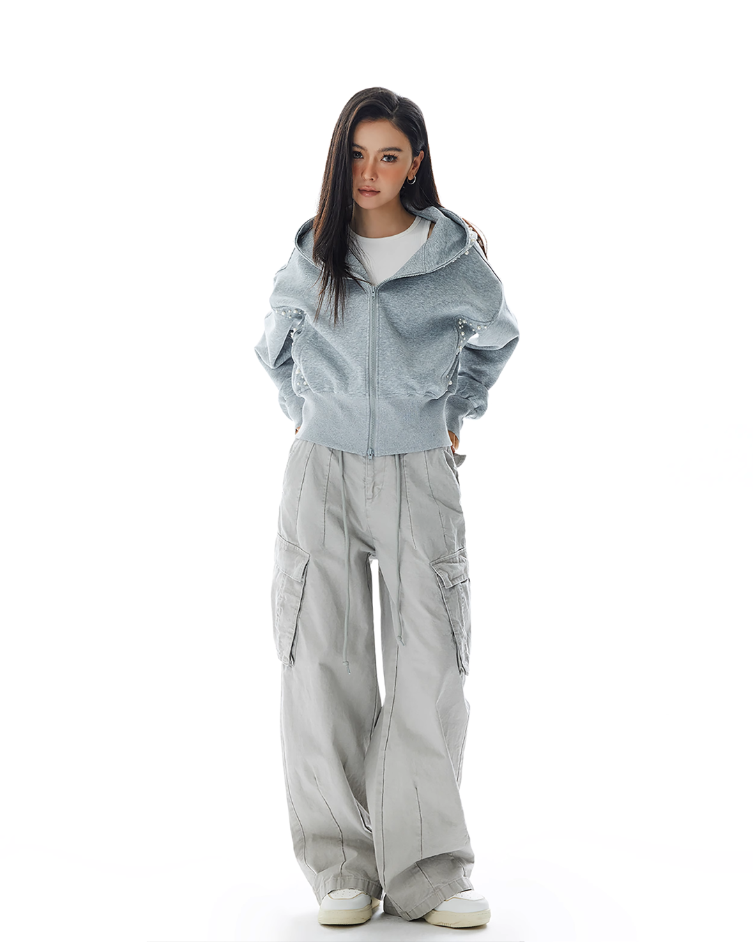 Pearl Design Cropped Hood Jacket HGX0032