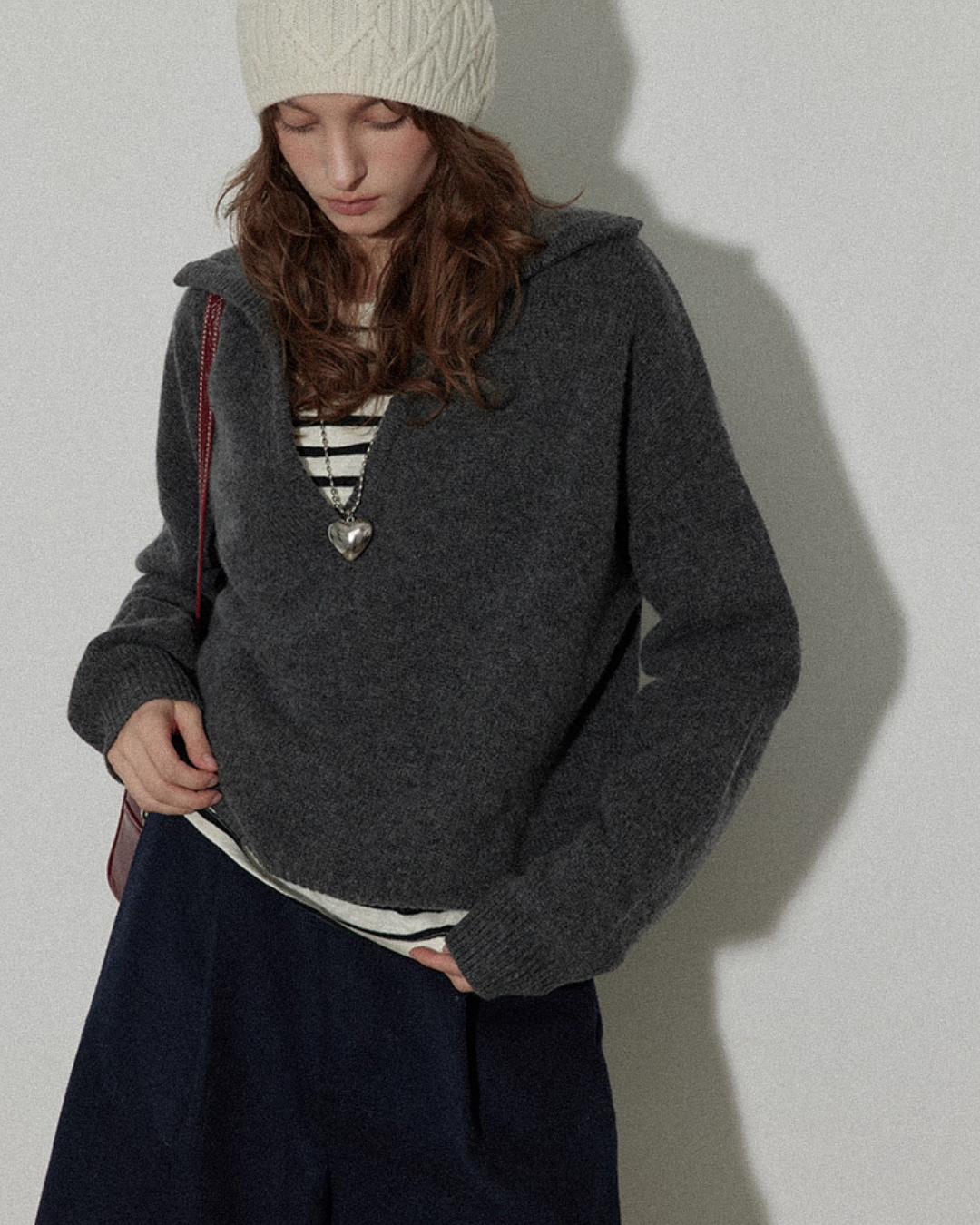 Collar Knit Casual Top RLZ0003