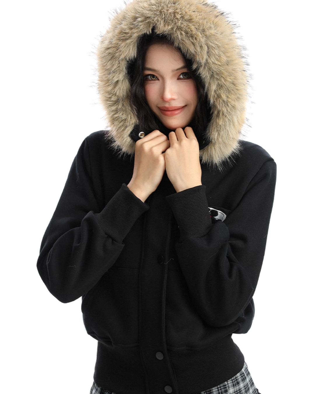 Fur Hood Camouflage Jacket BGS0016