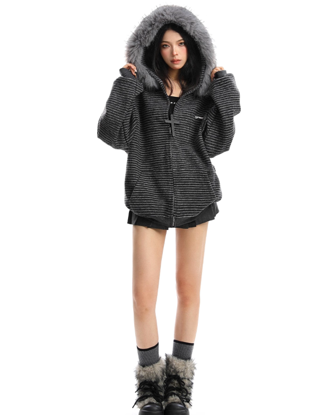 Fur Food Thin Striped Jacket BGS0019