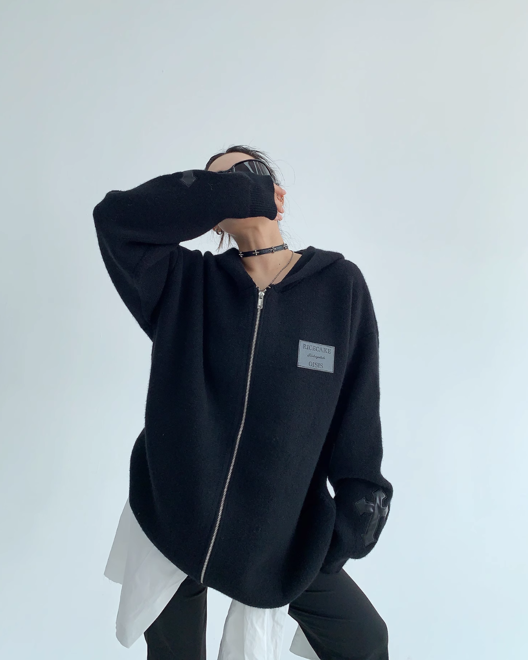 Loose Zip Knit Hoodie YLS0593