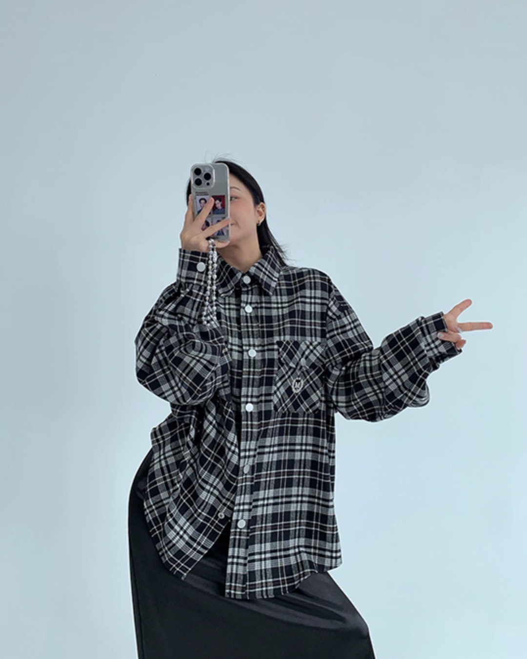 Oversized Check Shirt YLS0900