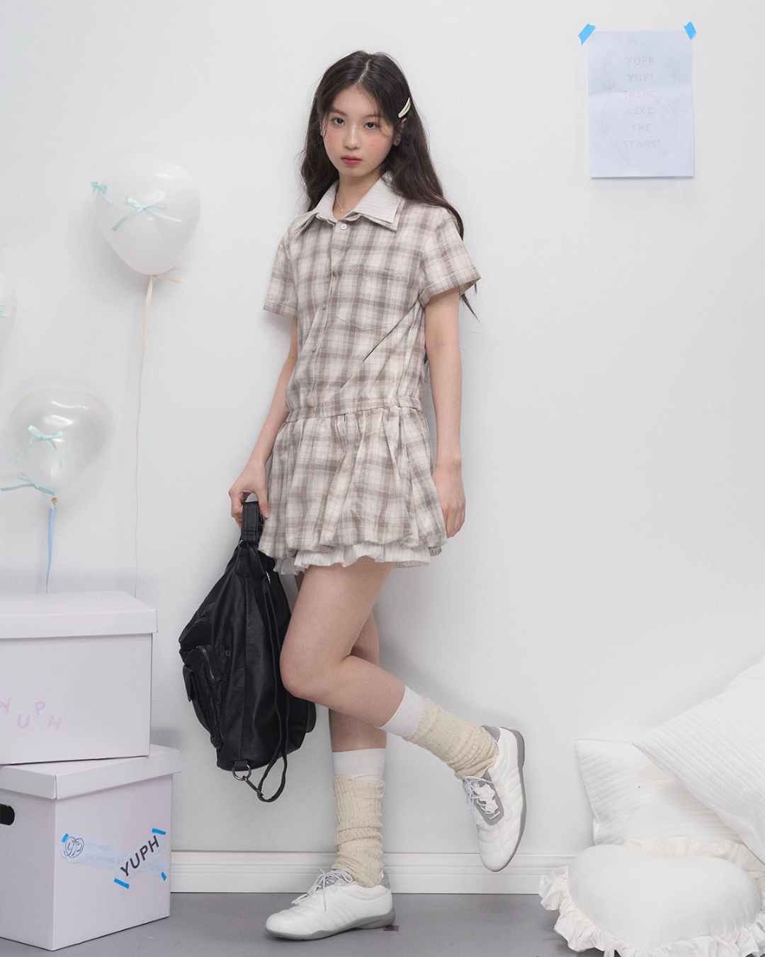 Balloon Shirt Dress YPH0001