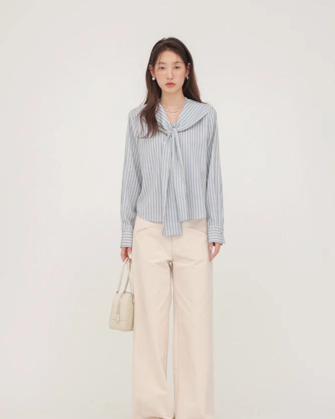 Bowtie Stripe Long Sleeve Shirt CHS0006
