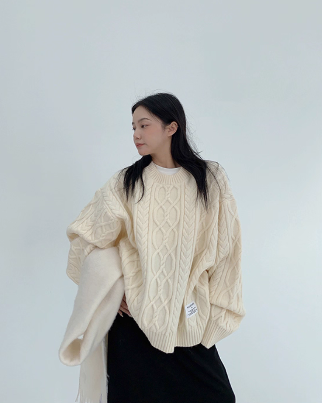 Cable Pullover Knit Top YLS0957
