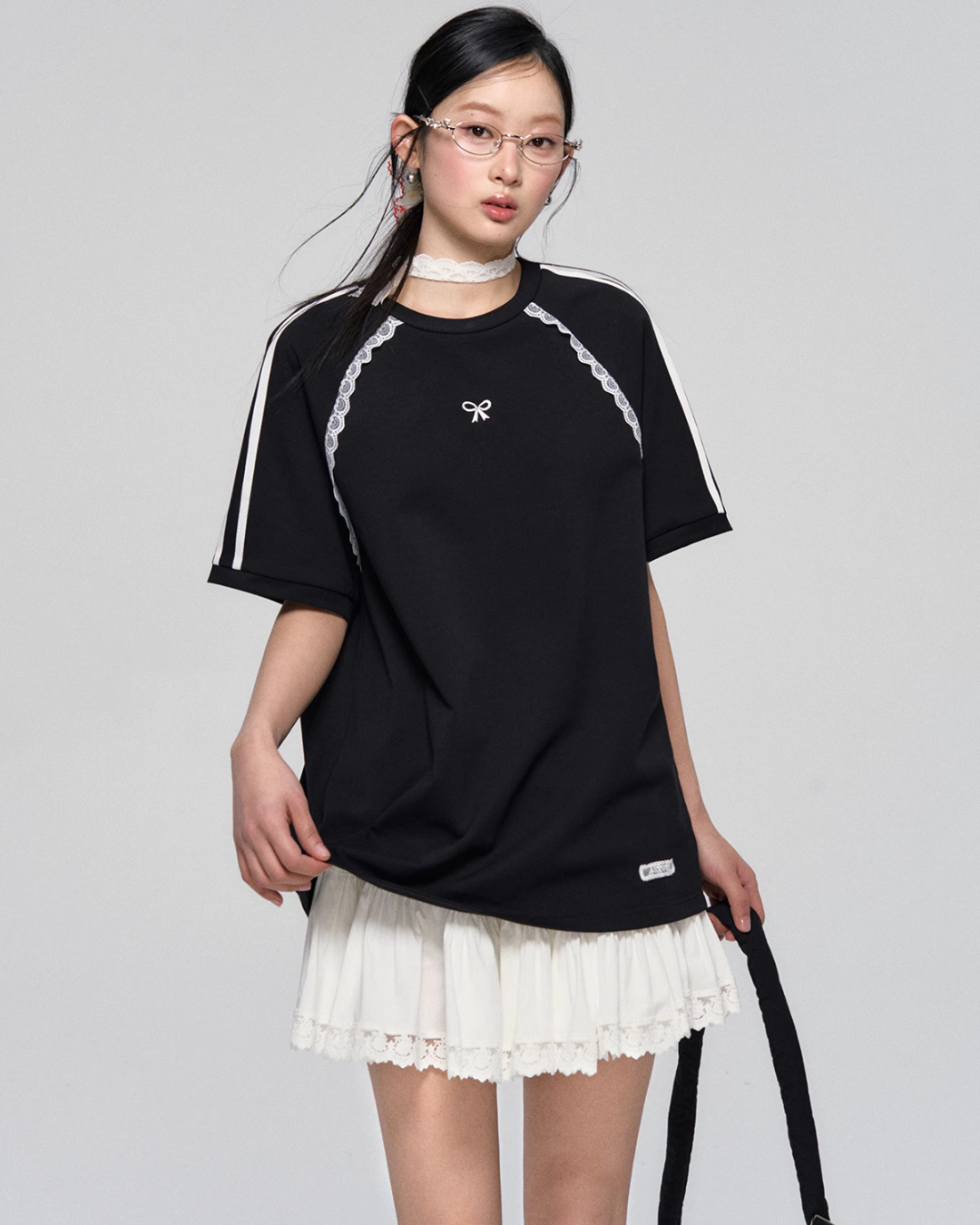 Sideline Race Short Sleeve T-Shirt / Race Tiered Mini Skirt ASG0041
