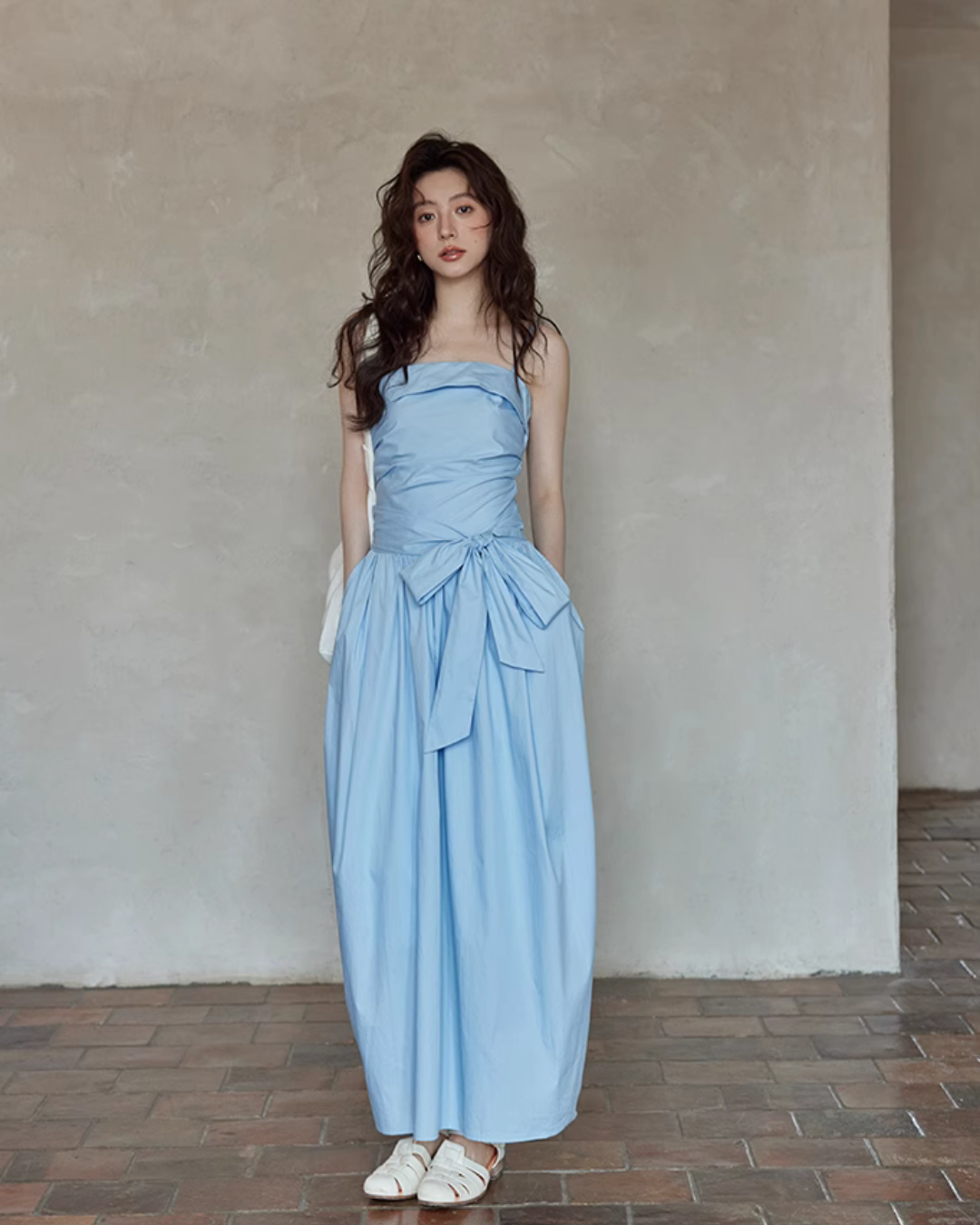 West Ribbon Cotton Dress SMS0003