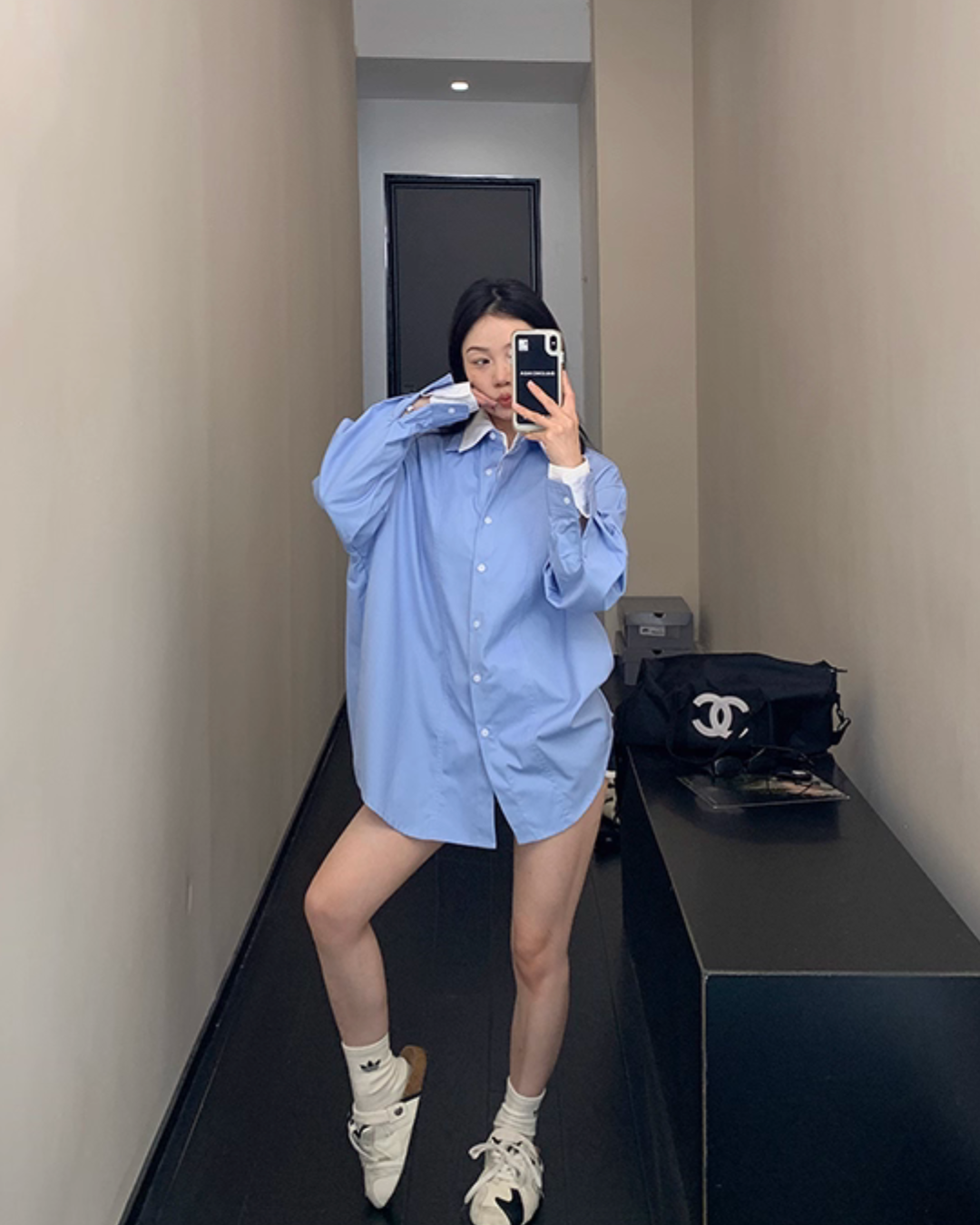 Layered Style Long Sleeve Shirt YLS0902