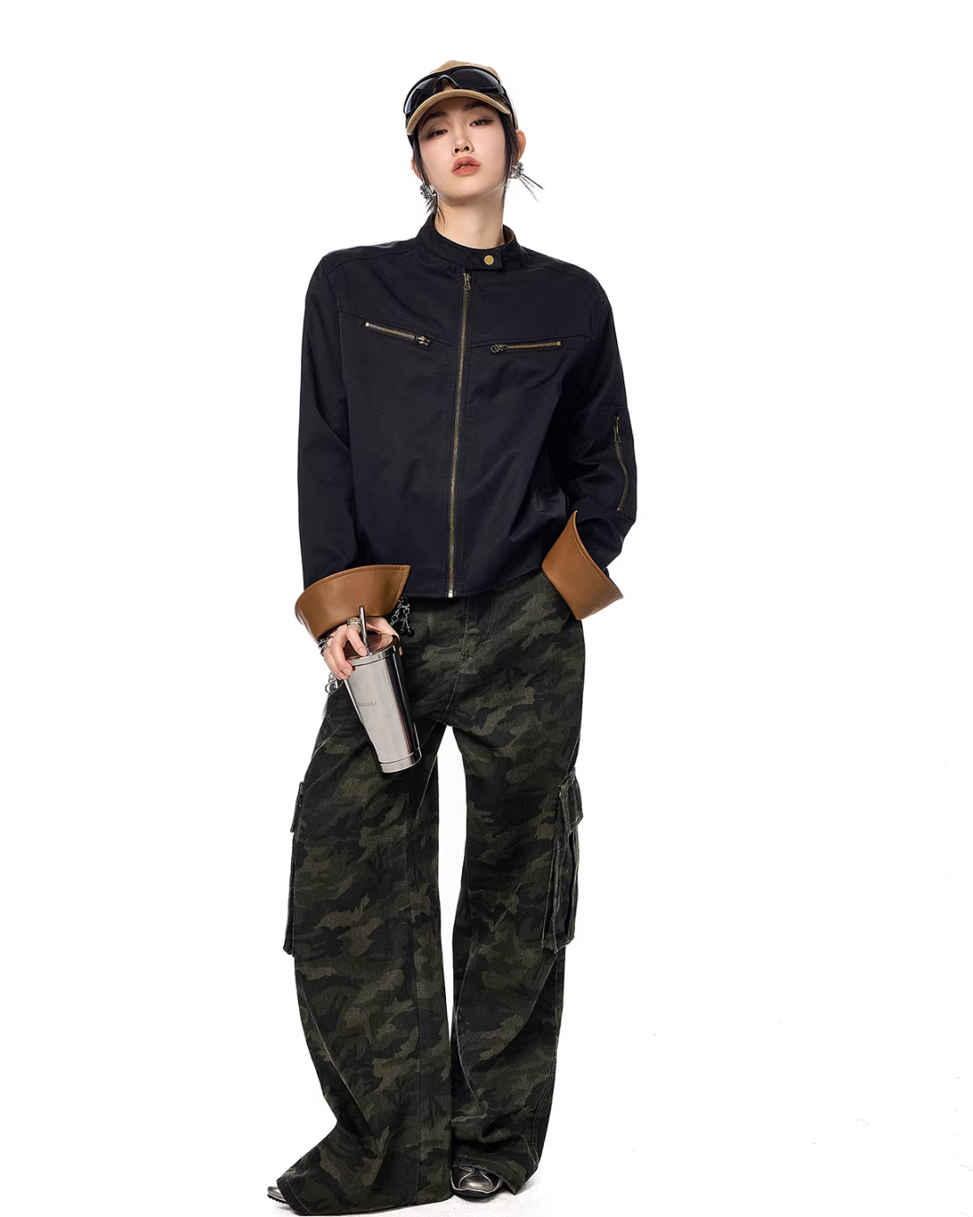 Zip Design Short Jacket ICM0084