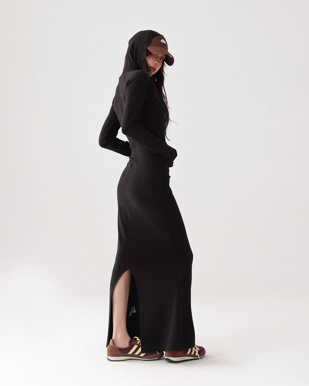Hood Maxi Length Dress ACS0223