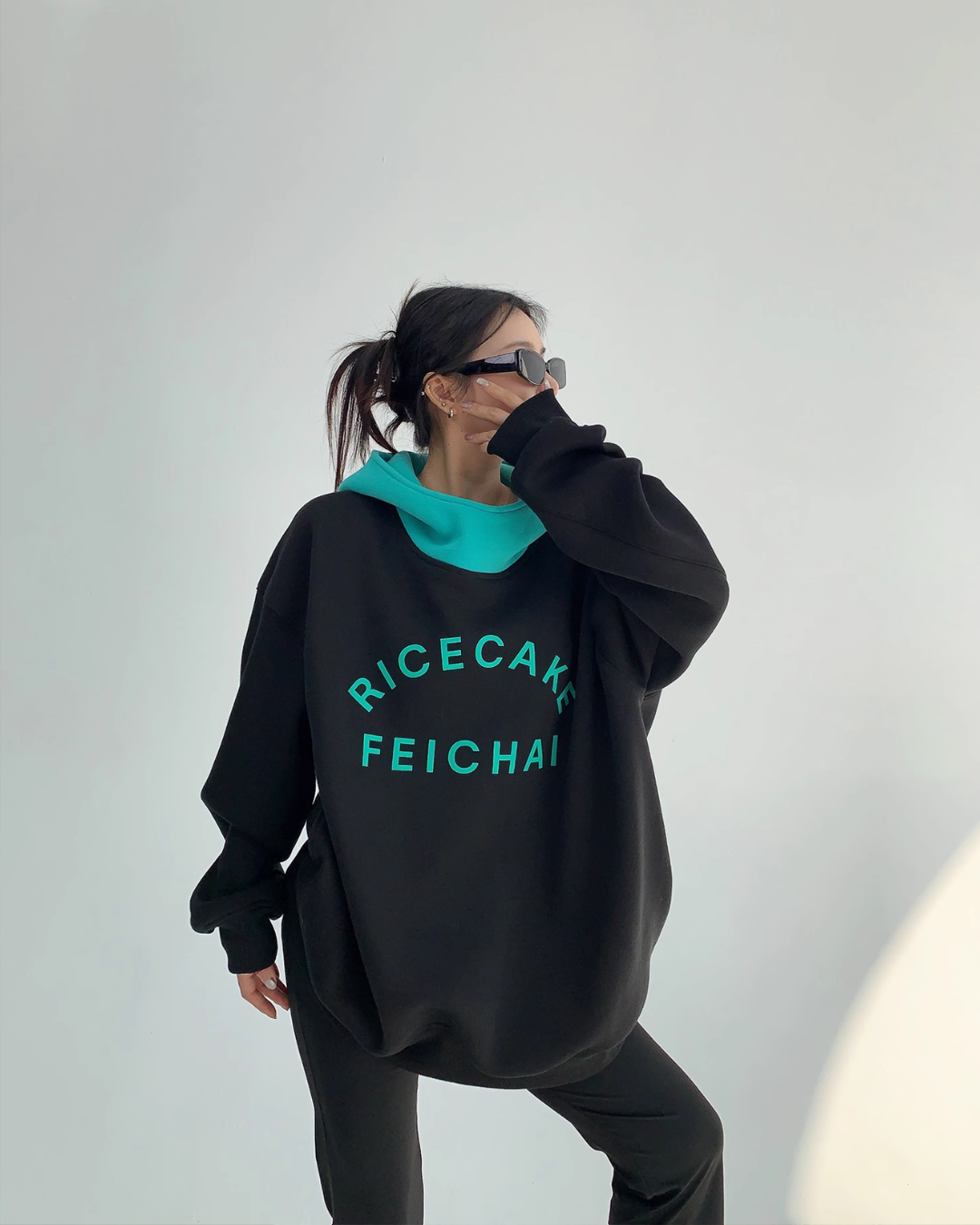Color Hood Logo Pullover Tops YLS0612