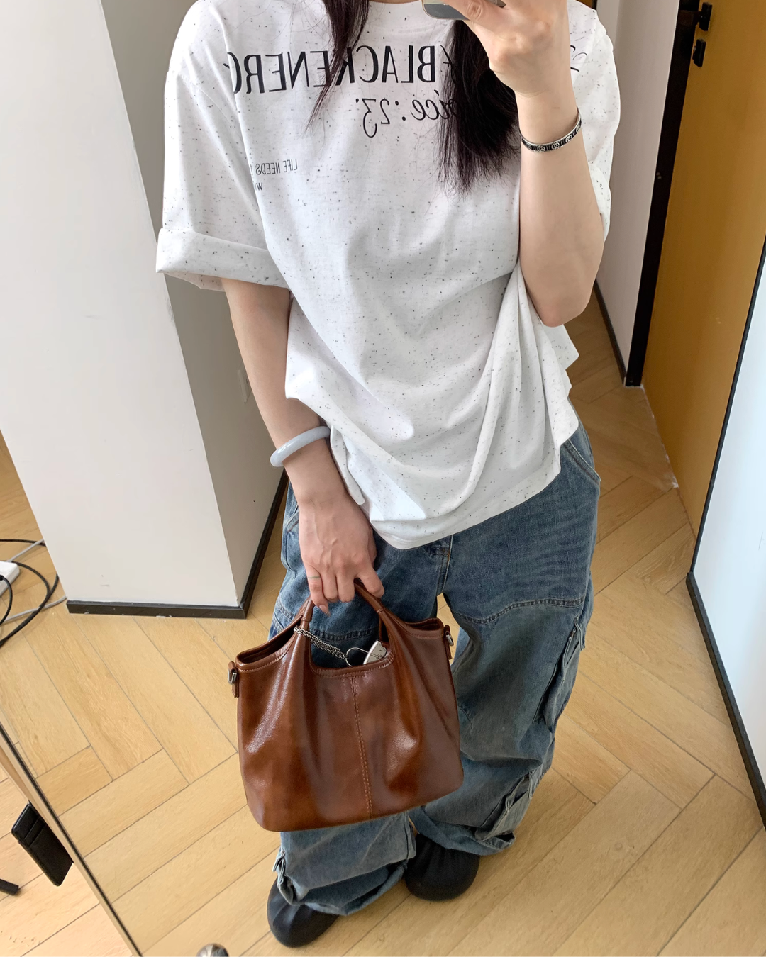 Dot Fabric Print Short Sleeve T-Shirt YLS0838