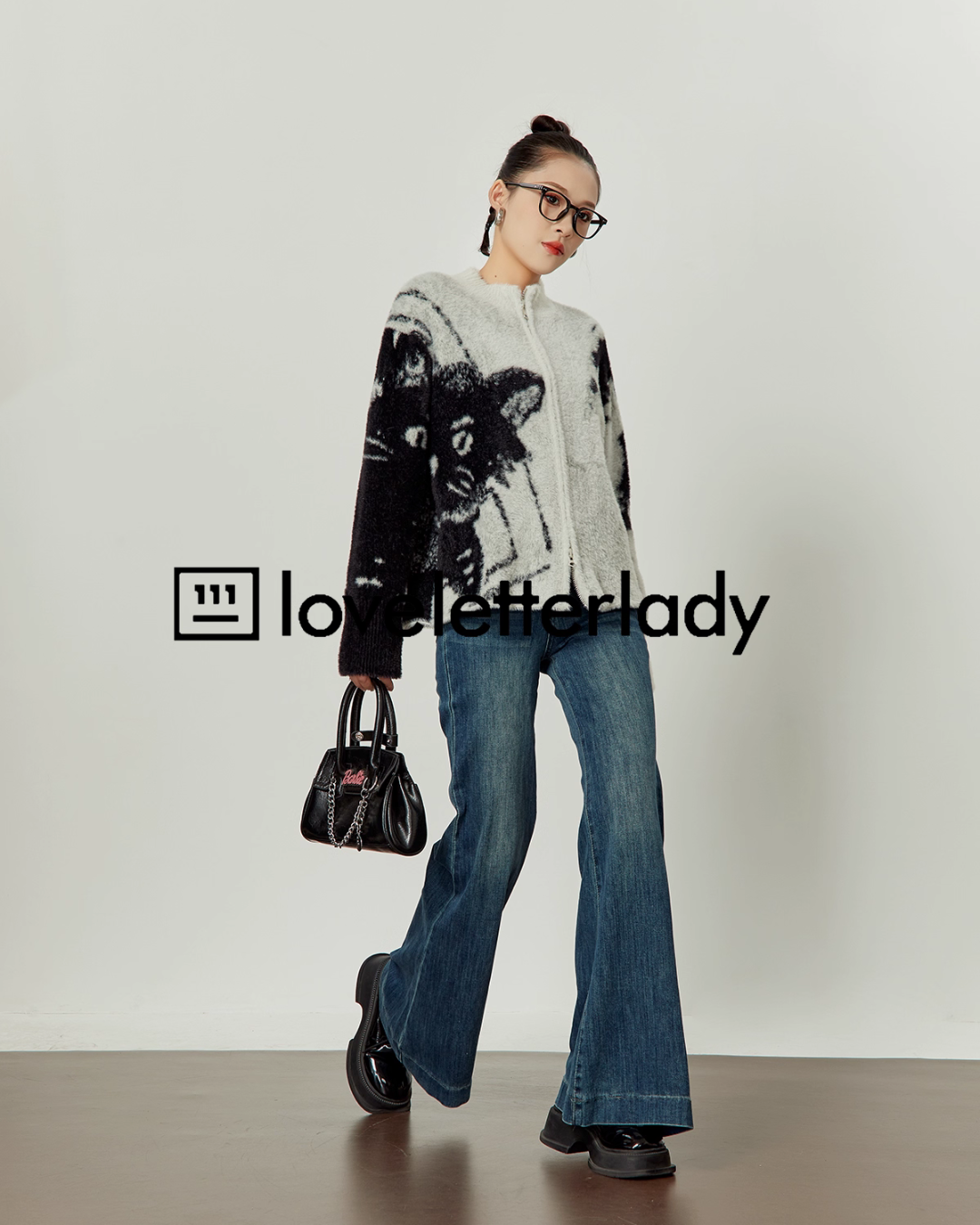 Cat Double Zip Knit LLA0522