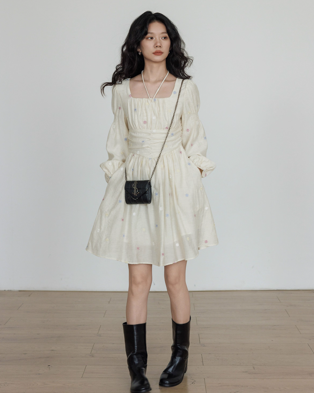 Small Floral Embroidery Dress VAS0154