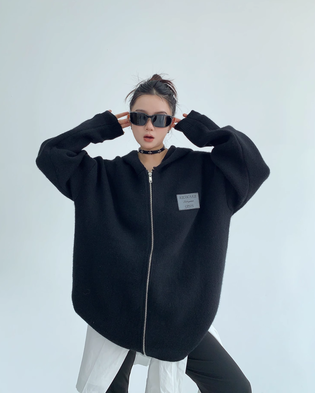 Loose Zip Knit Hoodie YLS0593
