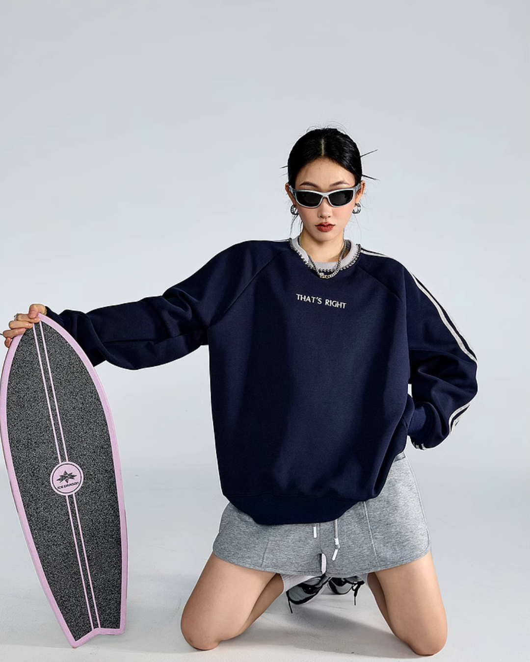 Vintage Striped Crew Neck Tops ICM0058