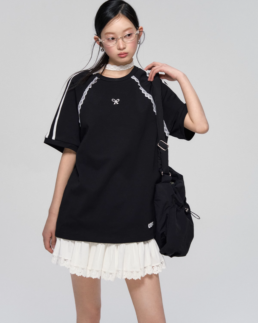Sideline Race Short Sleeve T-Shirt / Race Tiered Mini Skirt ASG0041