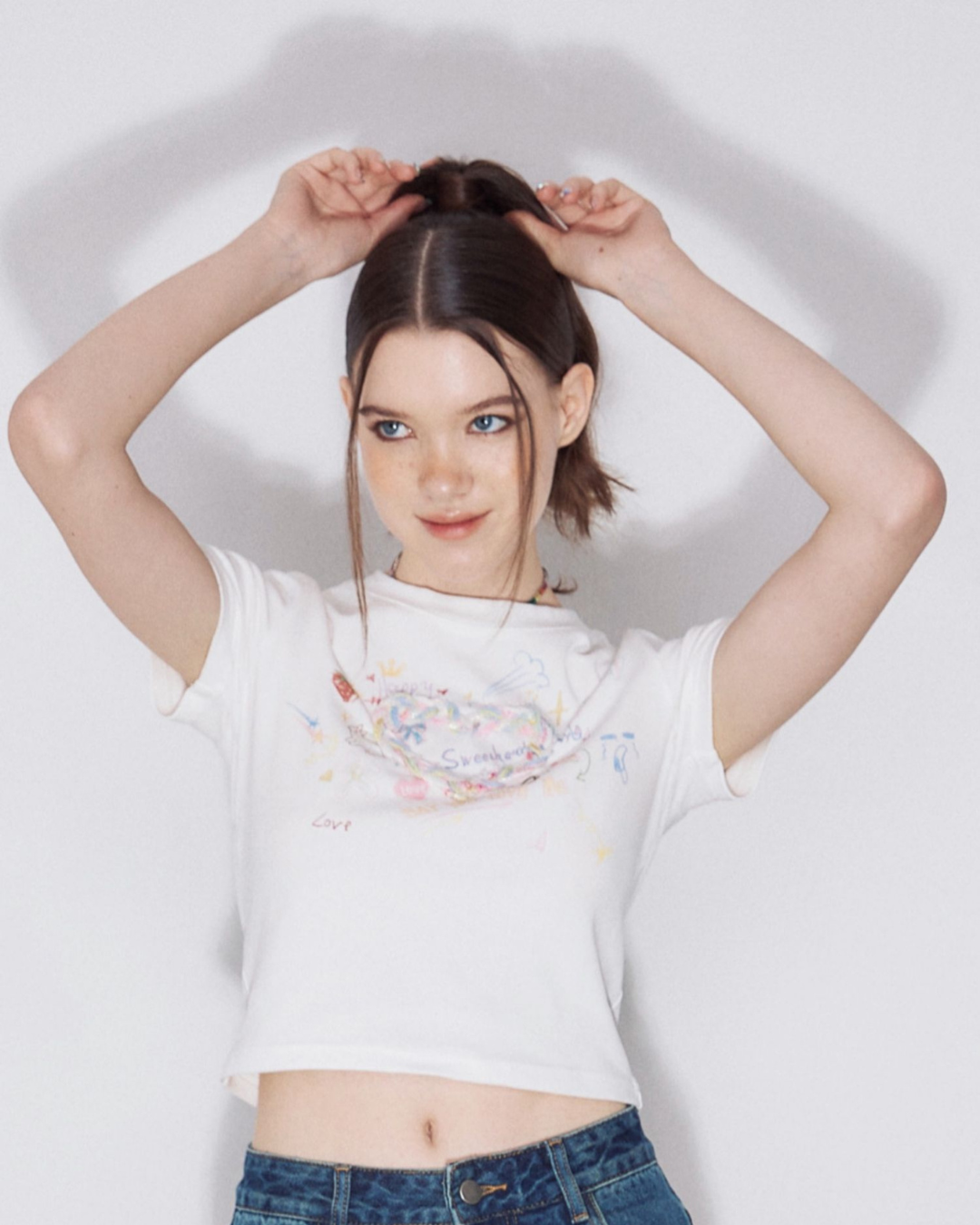 Heart Print Short Tops ZZF0220