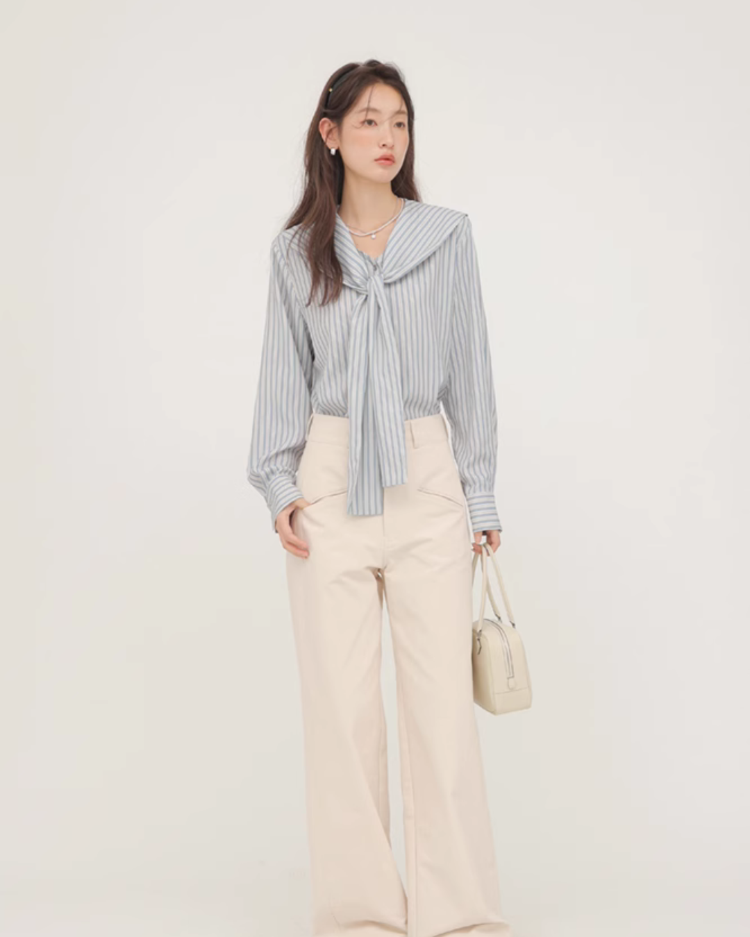 Bowtie Stripe Long Sleeve Shirt CHS0006