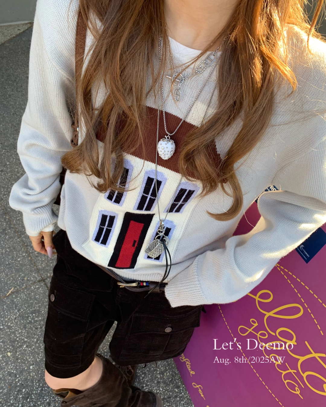 House Motif Knit Top DEM0007