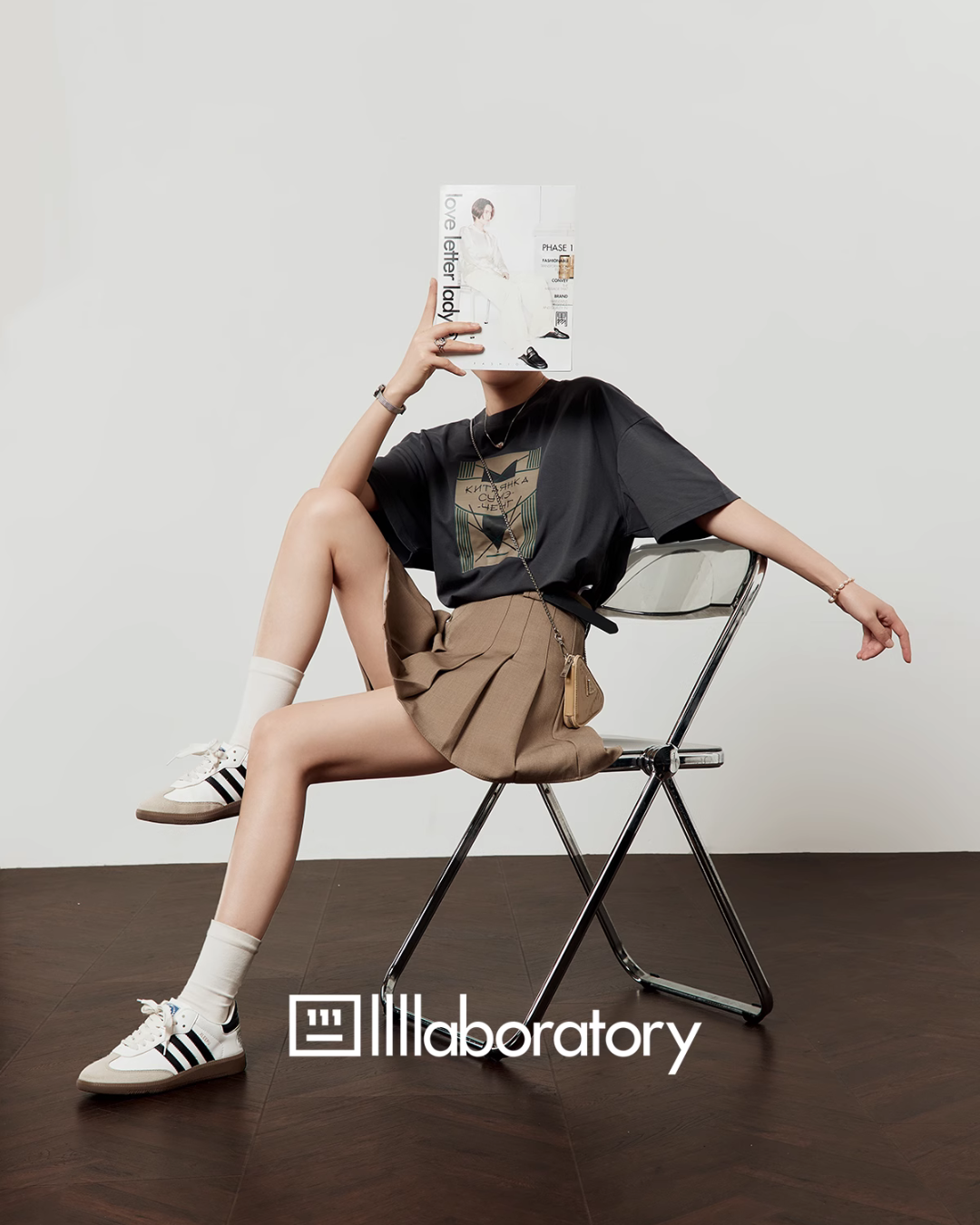 Dark Gray Print T-Shirt LLA0448