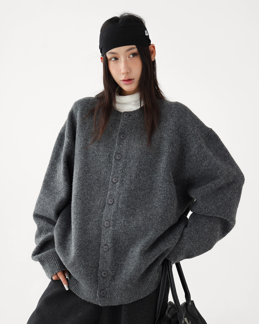 Round-Neck Knit Cardigan ACS0313