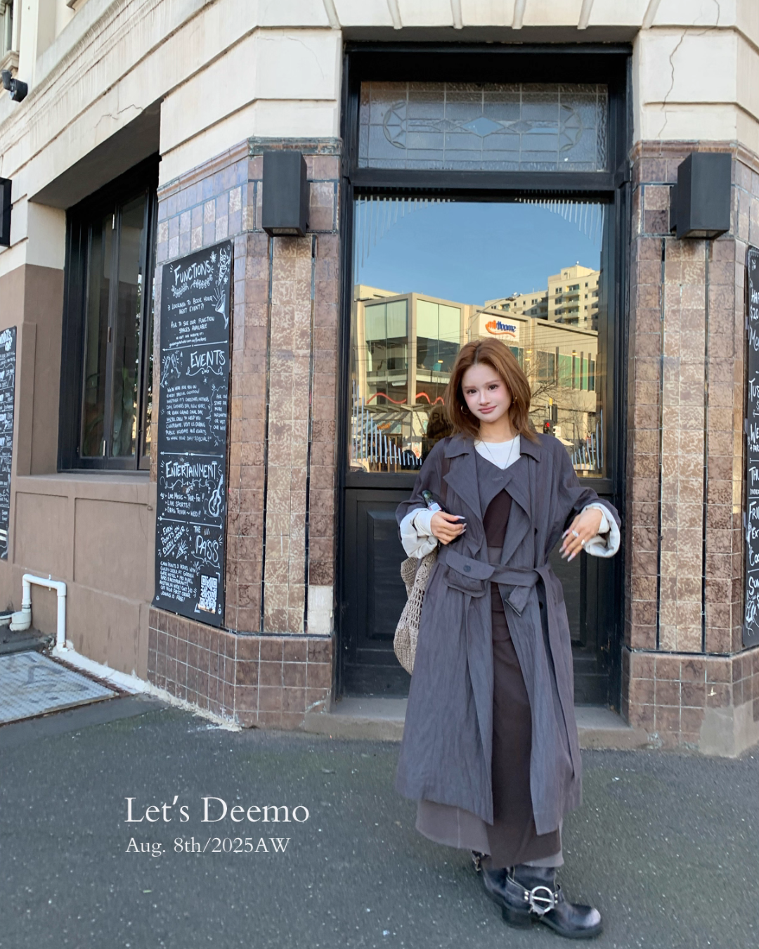 Belted Long Trench Coat DEM0012