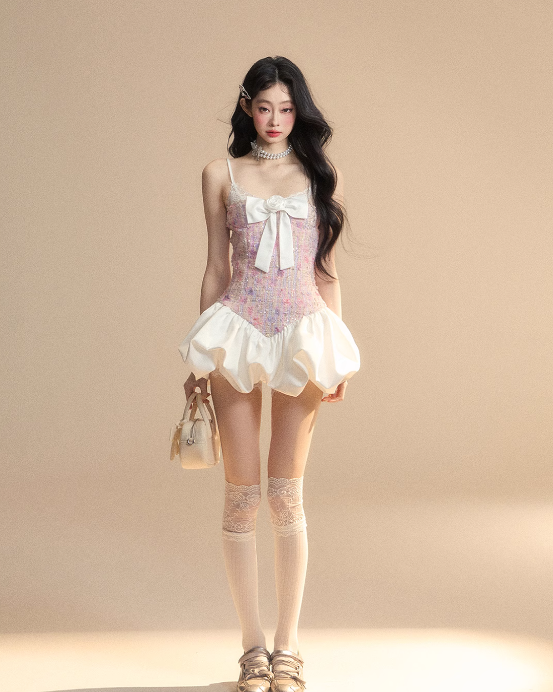Big Ribbon Mini Dress LAS0017